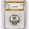 Image 1 : 1941 Washington Silver Quarter PGA-MS64+