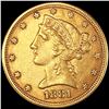 Image 1 : 1881 $2.50 Gold Quarter Eagle UNCIRCULATED
