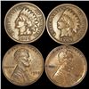 Image 1 : 1909 (4) Misc Cents CLOSELY UNCIRCULATED