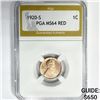 Image 1 : 1920-S Wheat Cent PGA-MS 64