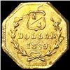 Image 2 : 1869 Octagonal California Gold Quarter UNC
