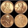 RED (4) Wheat Cents UNCIRCULATED