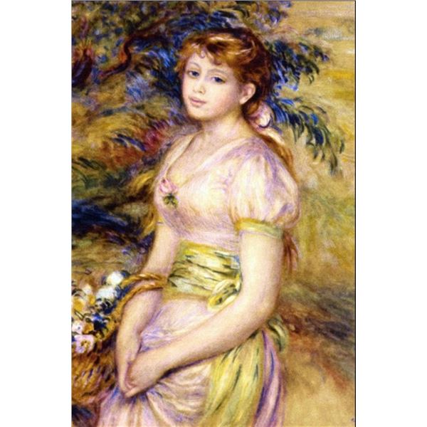 Renoir - Young Girl With A Basket Of Flowers
