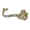 Image 3 : John Hardy Dot Silver & 18k Gold Leaf & Enamel Dragonfly Hinged Bangle Bracelet