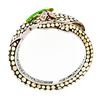 Image 6 : John Hardy Dot Silver & 18k Gold Leaf & Enamel Dragonfly Hinged Bangle Bracelet