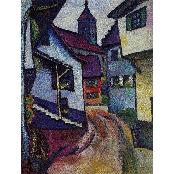 MACKE - Street With A Church In Kandern