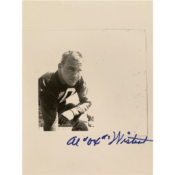 Al "Ox" Wistert signed photo