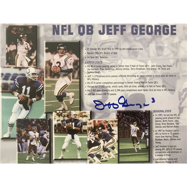 NFL Quarterback Jeff George signed photo