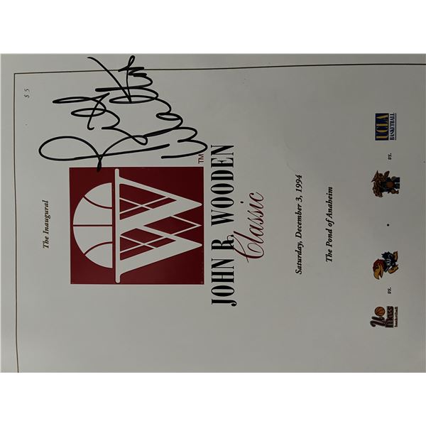 Bill Walton signed program