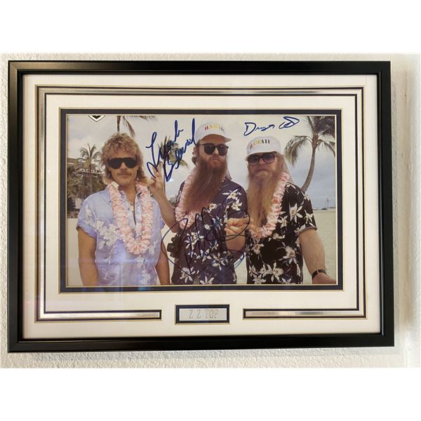 ZZ Top band signed photo