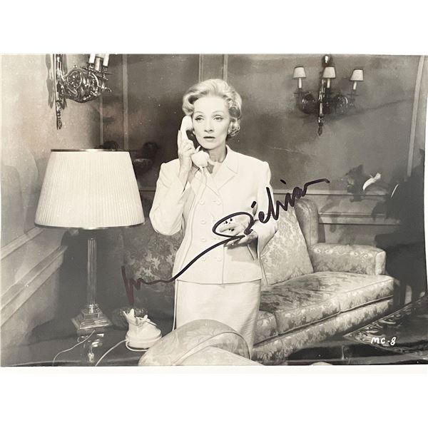 Marlene Dietrich signed photo