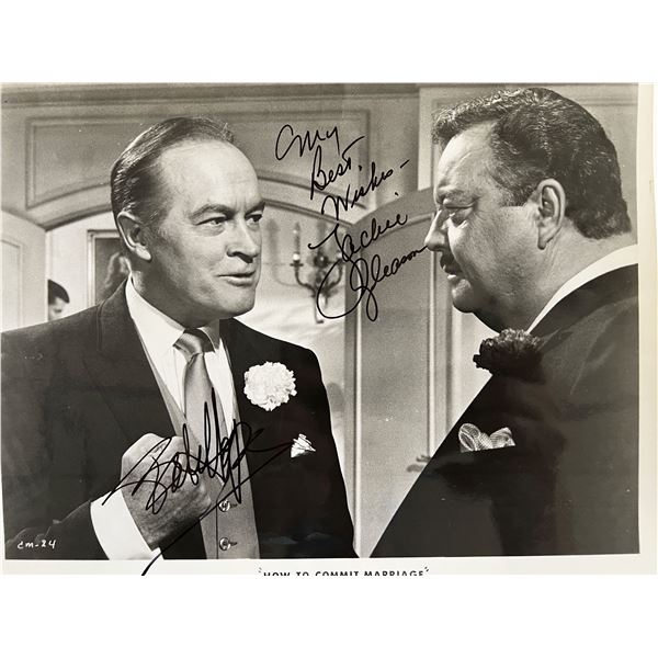 Bob Hope and Jackie Gleason signed movie photo