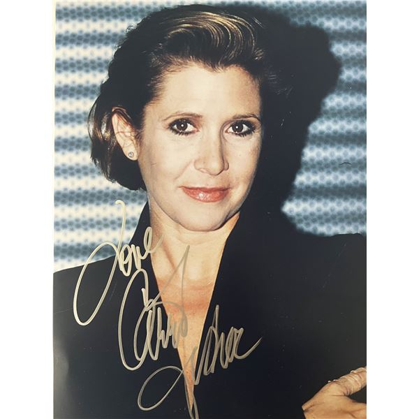 Carrie Fisher signed photo