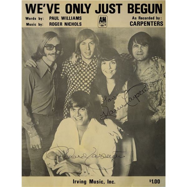 The Carpenters signed sheet music