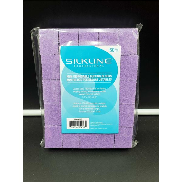 Silkline Professional Mini Disposable Buffing Blocks(120 grit x 50)