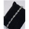 Image 2 : Natural Oval cut 8.00nCarat Aquamarine Gemstone .925 Silver Tennis Bracelet with certificate valued 