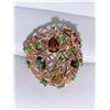 Image 2 : Natural Tourmaline Multi color 3.00 Carat Gemstone Ring set in 14K gold on 925 silver with certifica