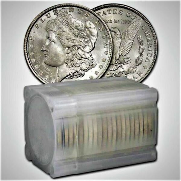 1878-1904 Morgan Silver Dollars BU MS-63 (20-Count Roll)