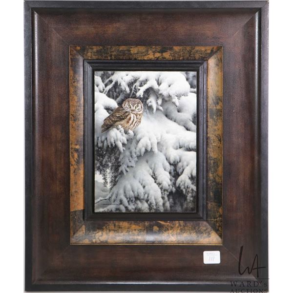 Framed original oil painting on Russian birch Winter Silence and signed by artist Michael Dumas MMXI