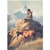 Image 1 : Stretched giclee canvas limited edition print "Lone Sentinel" ink signed by artist Frank C. McCarthy