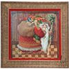 Image 1 : Gilt framed stretched giclee canvas limited edition print "Olde World Santa" pencil signed by artist