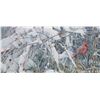Image 1 : Unframed limited edition, artist signed print "Fresh Snow-Cardinal" pencil signed Robert Bateman, 10