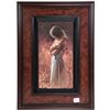 Image 1 : Framed mixed media original painting titled " Quiet Moment" signed by artist Lee Bogle, media size 1