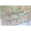 Image 2 : Unframed flat canvas giclee titled "Traders Among the Crow" ink signed by artist Howart Terpning 82