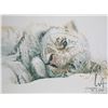 Image 1 : Unframed Rigiclee on board titled "Snowy Nap-Tiger" and ink signed by artist Robert Bateman, 28/225,