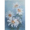 Image 2 : Framed original oil on massonite painting titled "Shasta Daisies" signed by artist Elsie Baer, 14" X