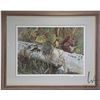 Image 1 : Framed limited edition, artist signed print "Forager's Reward- Red Squirrel, pencil signed by artist