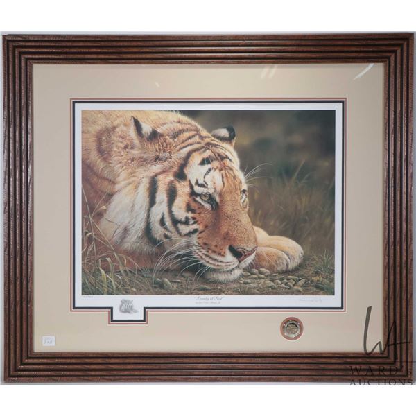 Framed limited edition print titled "Beauty at Rest", pencil signed by artist Denis Mayer Jr., 1487/