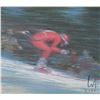 Image 2 : Framed llimited edition lithographic print titled "Downhill Rush", pencil signed by artist Bradley J