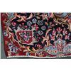 Image 2 : 100% Iranian wool carpet "Mashad" with center medallion, burgundy background and overall floral desi