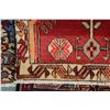 Image 2 : 100% Iranian wool carpet runner "Ardevil" with triple medallion, orange background and highlights of