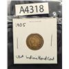 Image 1 : 1905 USA Indian Head Cent (A4318)