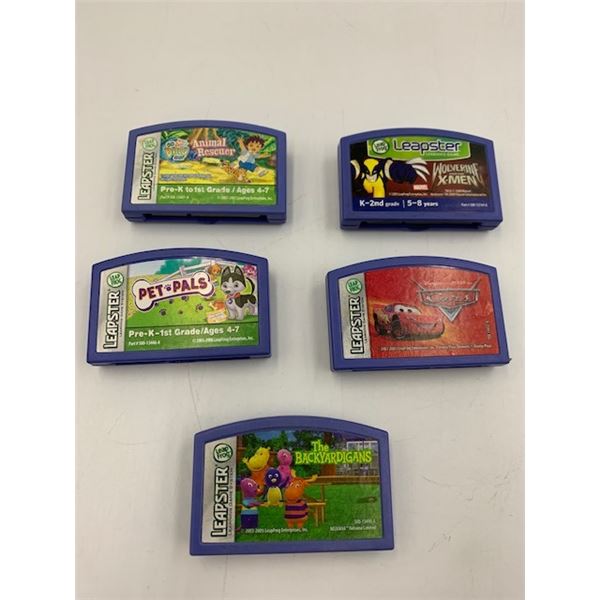 5 Leapster Leap Frog game cartridges