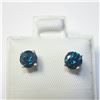 Image 1 : 14K  BLUE DIAMOND TREATED(0.9CT) EARRINGS