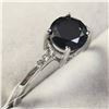 Image 2 : 14K  BLACK DIAMOND(1.4CT) DIAMOND(0.05CT) RING SIZE 7