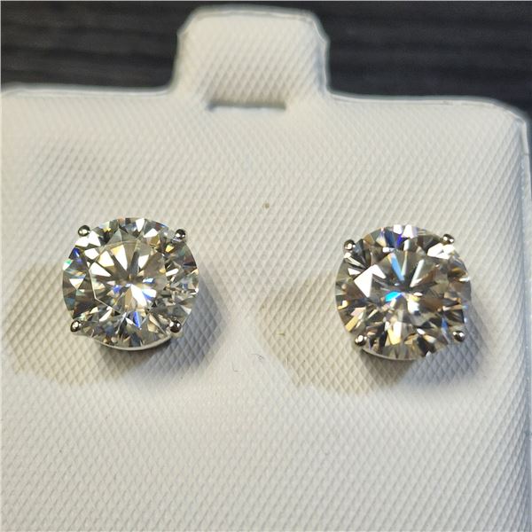 14K  WHITE MOISSANITE(3.5CT) EARRINGS