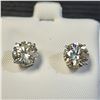 Image 1 : 14K  WHITE MOISSANITE(3.5CT) EARRINGS