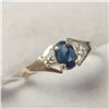 Image 2 : 10K  SAPPHIRE(0.65CT) DIAMOND(0.04CT) RING SIZE 6