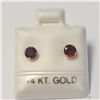 Image 1 : 14K  GARNET(0.67CT) EARRINGS