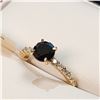 Image 2 : 10K  BLACK DIAMOND(1.25CT) 12 MOISSANITE(0.25CT) RING SIZE 5.5