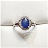 Image 1 : SILVER SAPPHIRE(1.2CT) RING SIZE 7