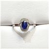 Image 1 : SILVER SAPPHIRE(0.6CT) RING SIZE 7.5