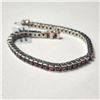 Image 1 : SILVER GARNET 7.5" (3.6CT) BRACELET