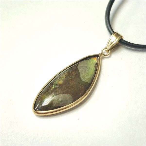 14K  CANADIAN AMMOLITE NECKLACE