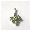 Image 1 : 14K  EMERALD(0.12CT) PENDANT