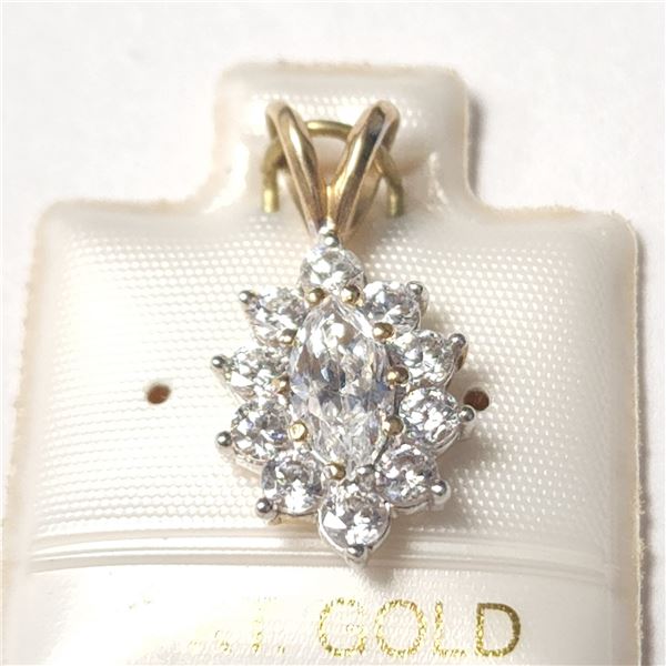 14K  CZ PENDANT